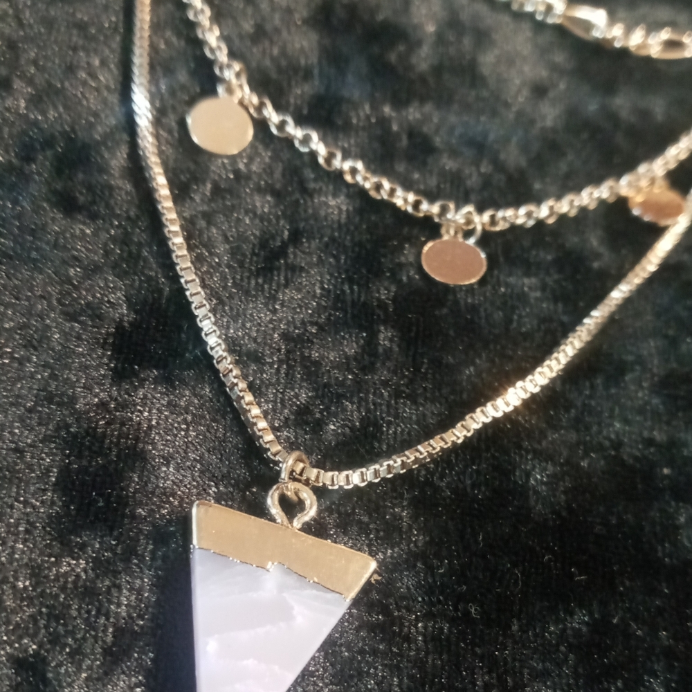 Nordstrom Gold and White Layered Necklace